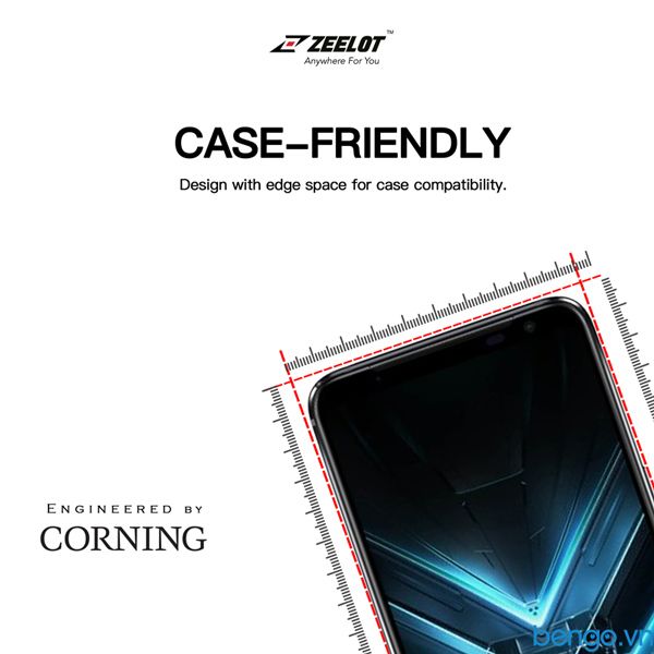 Dán Cường Lực Asus ROG Phone 2/3/5 ZEELOT PureGlass 2.5D Full Keo