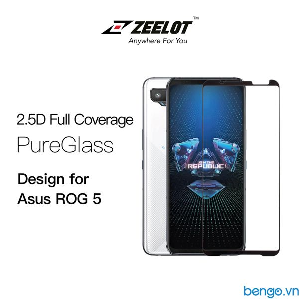 Dán Cường Lực Asus ROG Phone 2/3/5 ZEELOT PureGlass 2.5D Full Keo