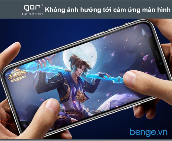 Dán Cường Lực IPhone 12/IPhone 12 Pro GOR AG Chống Vân Tay (Tặng Mặt Lưng + Viền PPF Carbon)