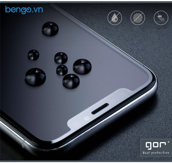 Dán Cường Lực IPhone 12/IPhone 12 Pro GOR AG Chống Vân Tay (Tặng Mặt Lưng + Viền PPF Carbon)