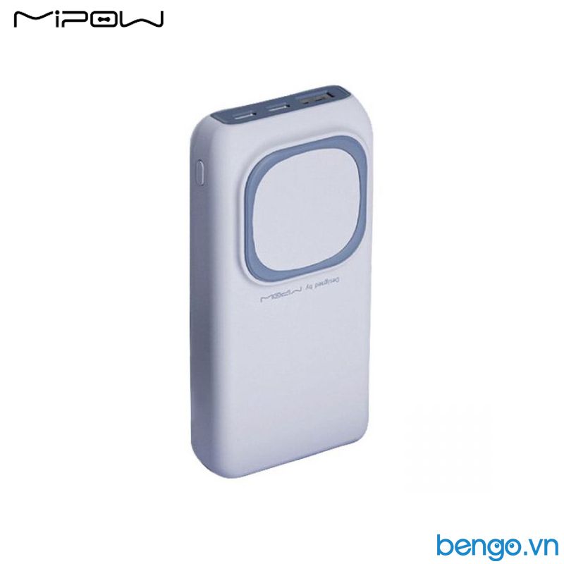 Sạc Dự Phòng Kiêm Sạc Không Dây MIPOW Power Cube 20000mAh PD 18W QI 10W Wireless Charge - SPX20W