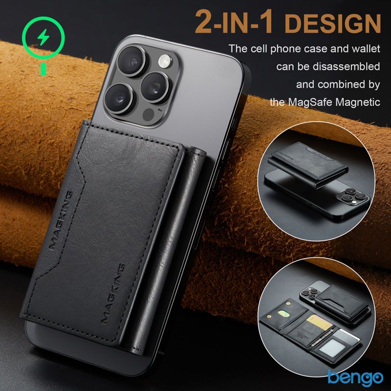 Ví Magsafe Magking K2 từ tính có RFID Blocking
