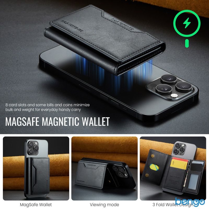 Ví Magsafe Magking K2 từ tính có RFID Blocking