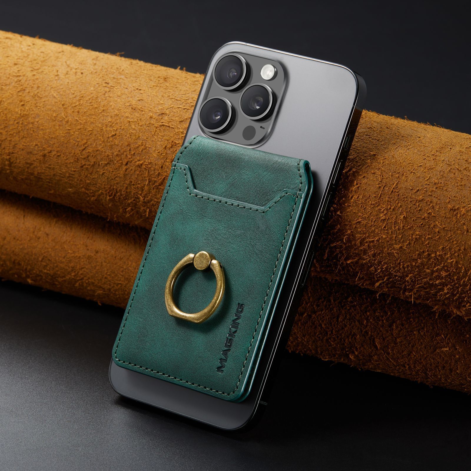 Ví đựng thẻ Magsafe Magking K1 từ tính kiêm giá đỡ có Ring