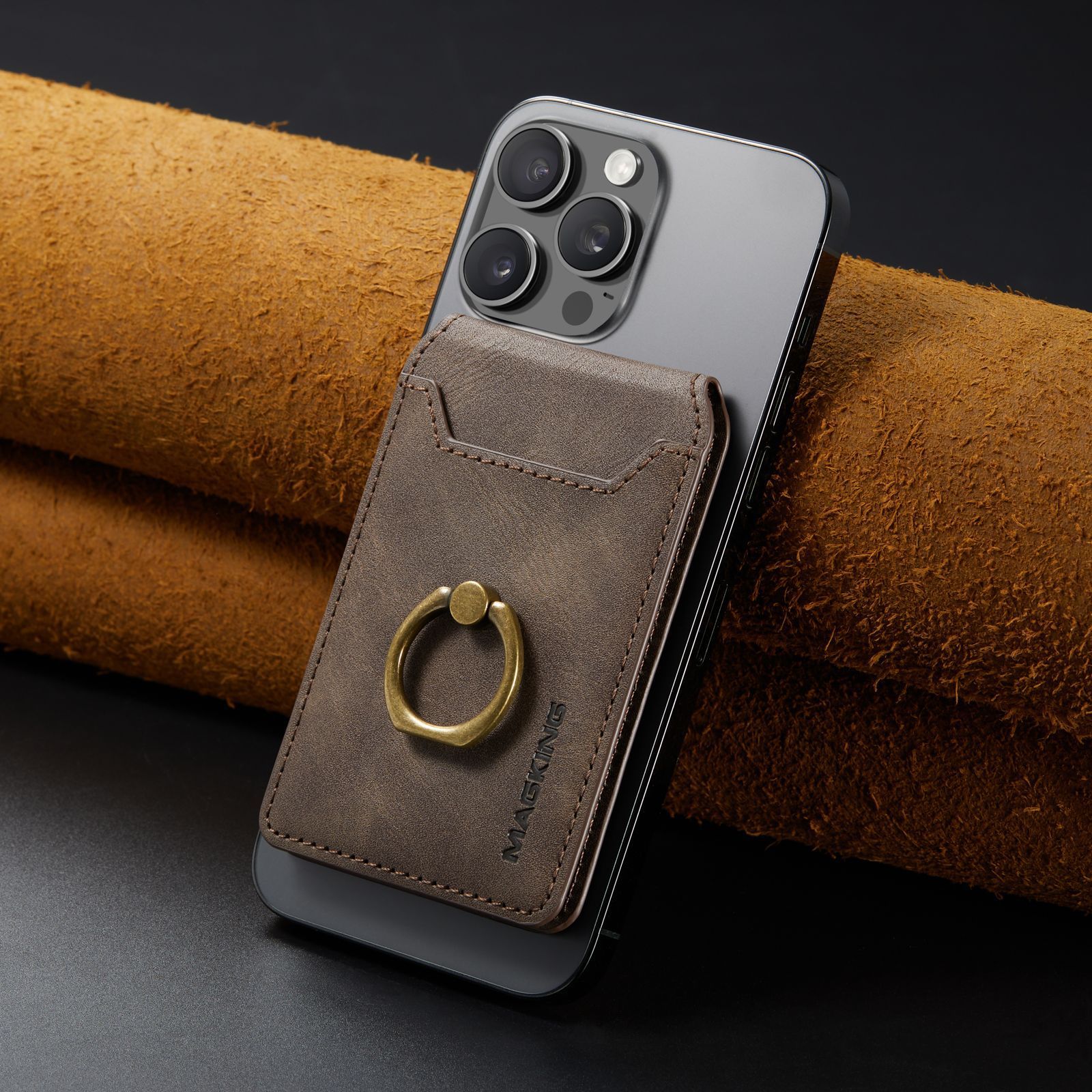 Ví đựng thẻ Magsafe Magking K1 từ tính kiêm giá đỡ có Ring