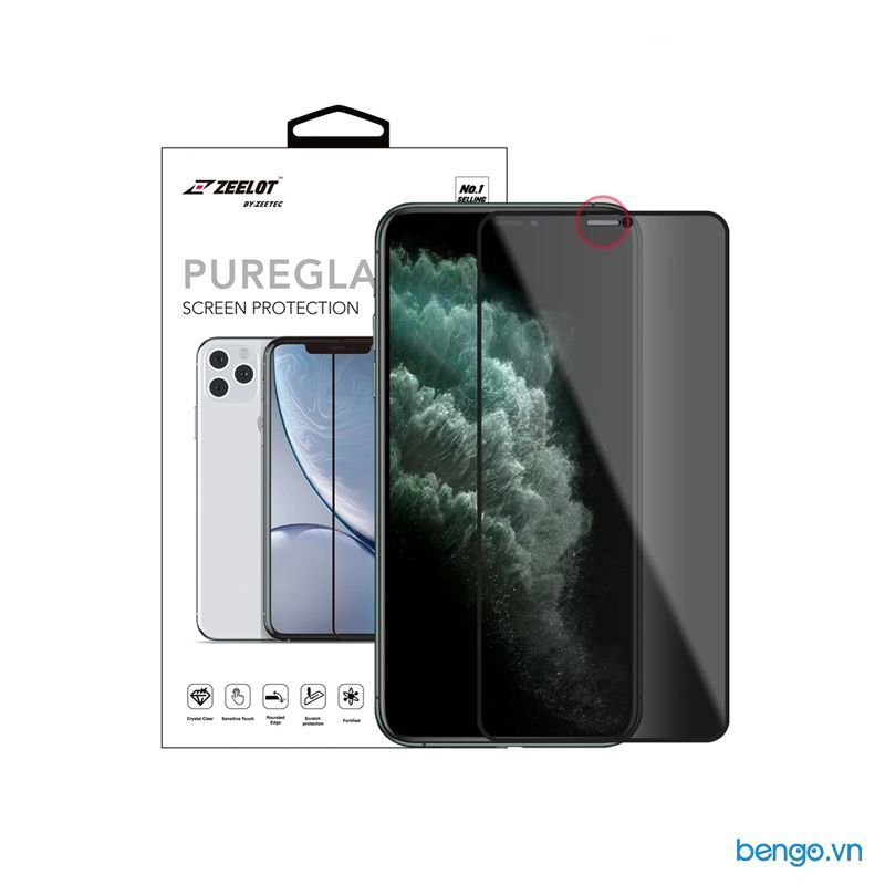 Dán cường lực iPhone 11 Pro Max/iPhone 11 Pro/iPhone 11 Zeelot PureGlass Full Anti-Glare
