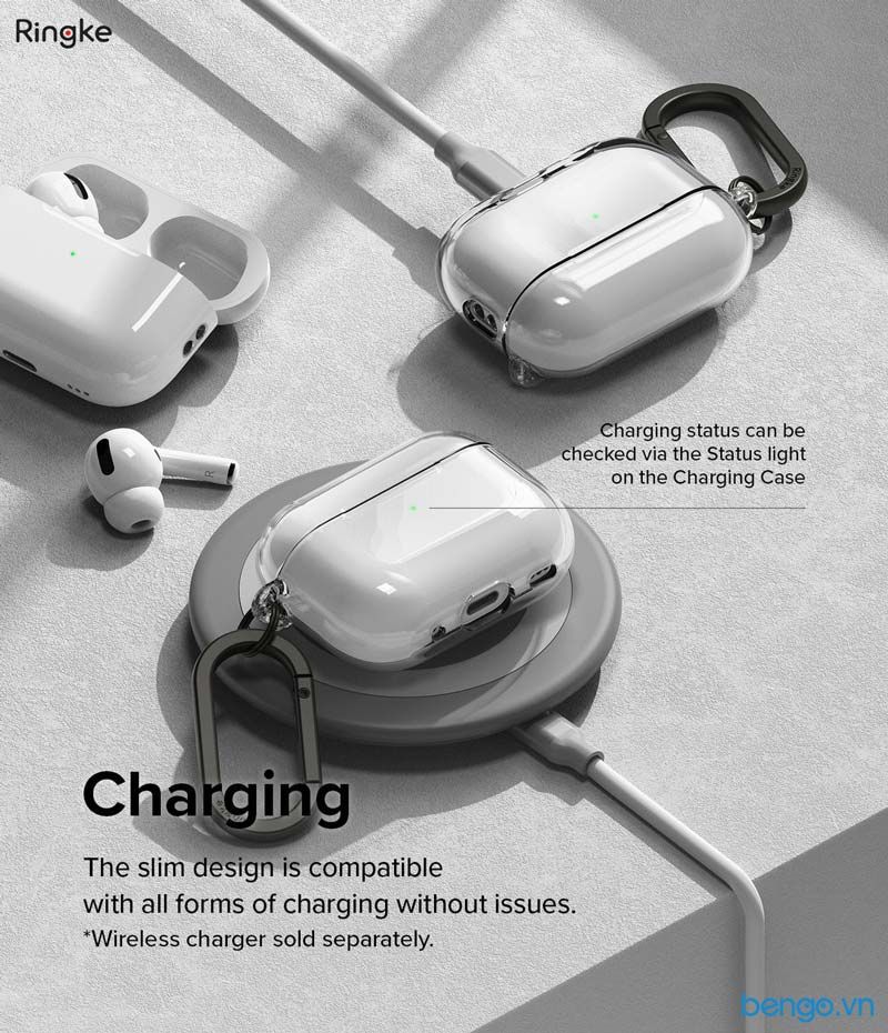 Vỏ Ốp Airpods Pro 2 RINGKE Hinge Clear