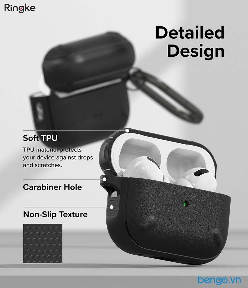 Vỏ Ốp AirPods Pro 2 RINGKE Onyx