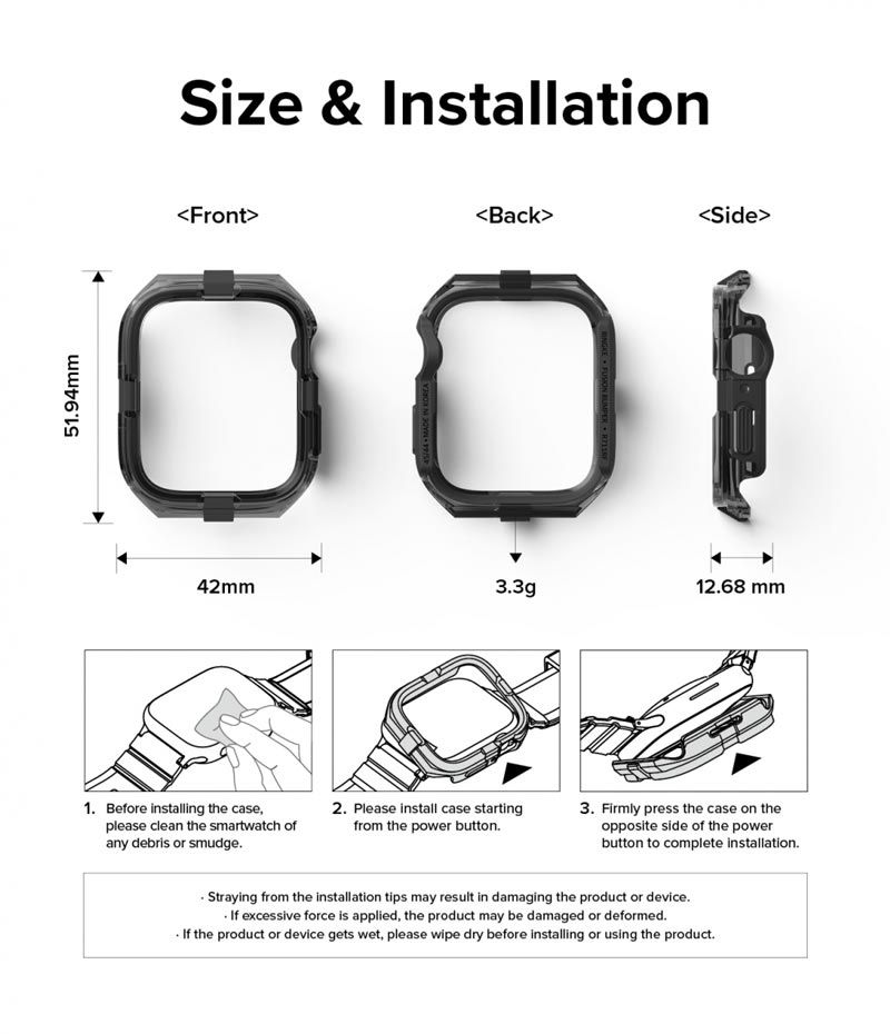Ốp Apple Watch 9/8/7 45mm RINGKE Fusion Bumper