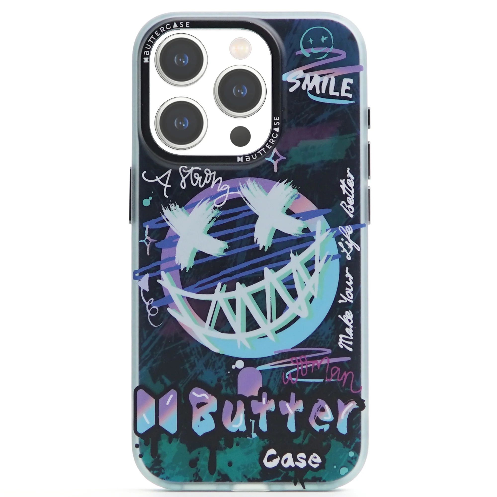 BUTTERCASE Graffiti Series Protective iPhone 15 Pro Max Case | Ghostly Grin