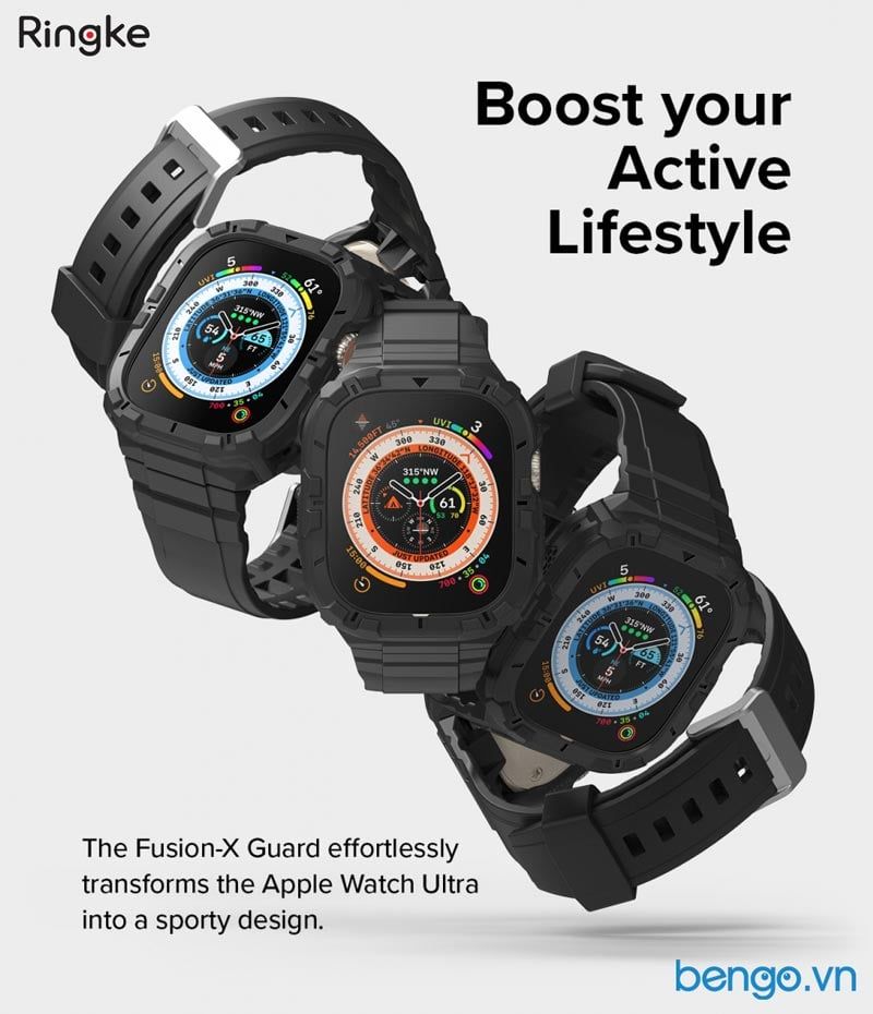 Vỏ Ốp Đồng Hồ Kèm Dây Apple Watch Ultra RINGKE Fusion X Guard