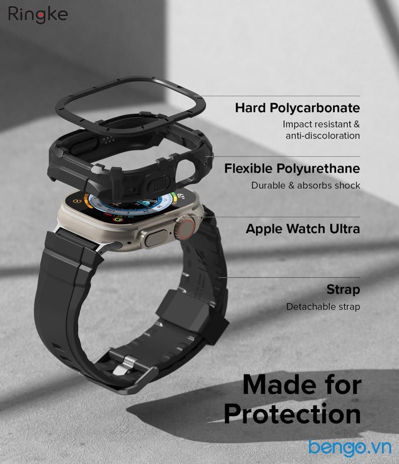 Vỏ Ốp Đồng Hồ Kèm Dây Apple Watch Ultra RINGKE Fusion X Guard