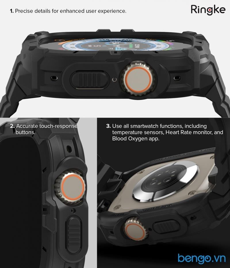 Vỏ Ốp Đồng Hồ Kèm Dây Apple Watch Ultra RINGKE Fusion X Guard