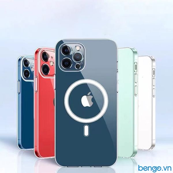 Ốp Lưng iPhone 12/12 Pro/12 Pro Max/12 Mini Mipow Magsafe Tempered Glass Clear