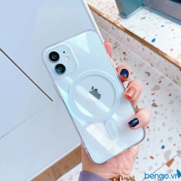 Ốp Lưng iPhone 12/12 Pro/12 Pro Max/12 Mini Mipow Magsafe Tempered Glass Clear