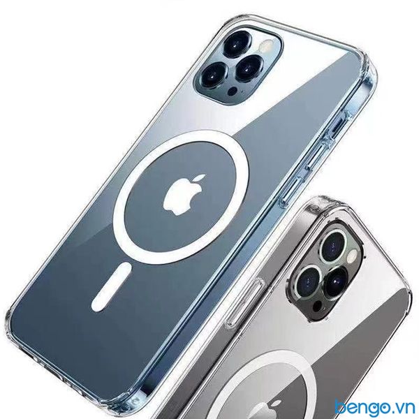 Ốp Lưng iPhone 12/12 Pro/12 Pro Max/12 Mini Mipow Magsafe Tempered Glass Clear