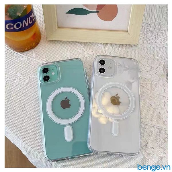 Ốp Lưng iPhone 12/12 Pro/12 Pro Max/12 Mini Mipow Magsafe Tempered Glass Clear