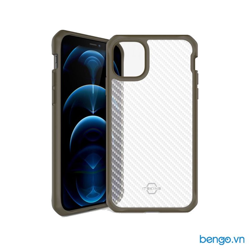 Ốp Lưng iPhone 12 Mini ITSKINS Hybrid // Tek Antimicrobial