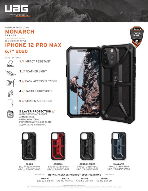Ốp lưng iPhone 12 Pro Max UAG Monarch Series