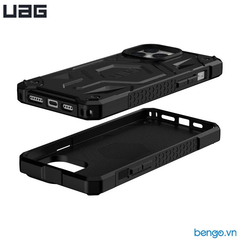 Ốp Lưng iPhone 13 Pro Max UAG Monarch MagSafe Series - Carbon Fiber