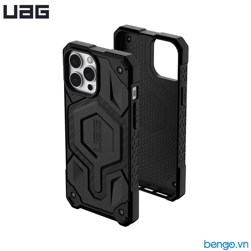 Ốp Lưng iPhone 13 Pro Max UAG Monarch MagSafe Series - Carbon Fiber