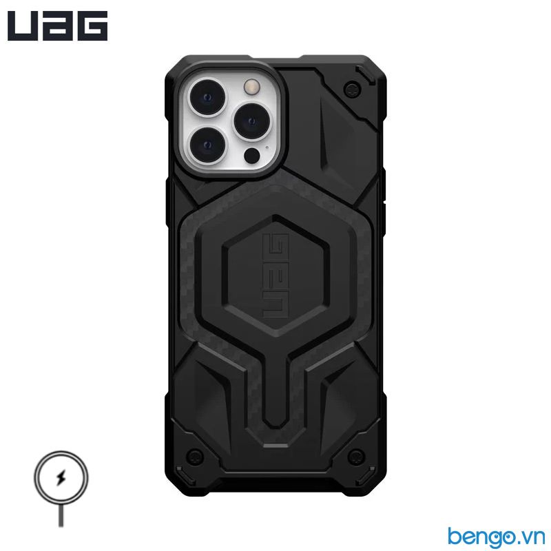 Ốp Lưng iPhone 13 Pro Max UAG Monarch MagSafe Series - Carbon Fiber