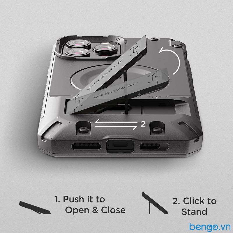 Ốp Lưng iPhone 13 Mini VRS Design Magsafe QuickStand Pro