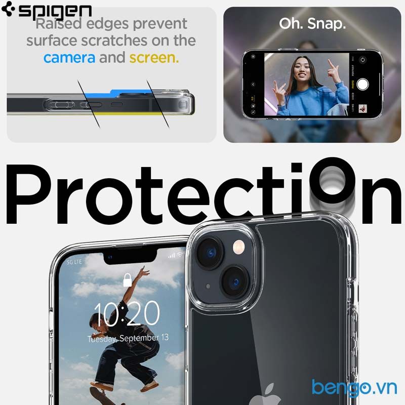 Ốp Lưng iPhone 14 Plus SPIGEN Ultra Hybrid Crystal Clear