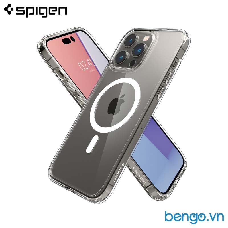 Ốp Lưng iPhone 14 Pro SPIGEN Crystal Hybrid MagFit White