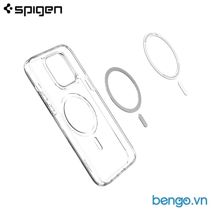 Ốp Lưng iPhone 14 Pro SPIGEN Crystal Hybrid MagFit White