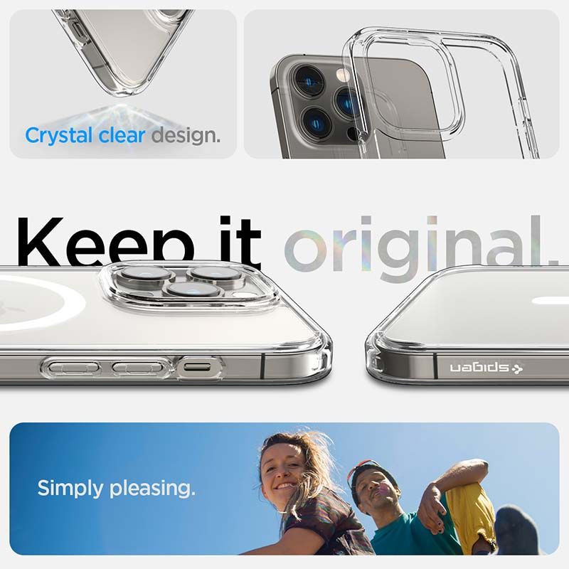 Ốp Lưng iPhone 14 Pro SPIGEN Crystal Hybrid MagFit White