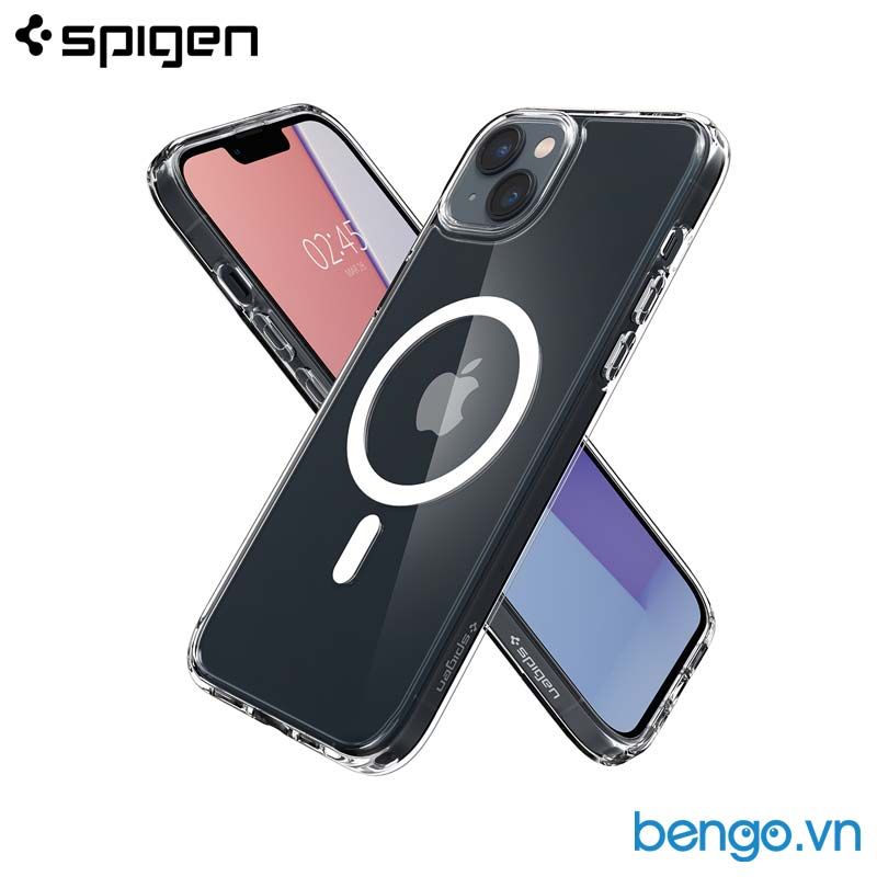 Ốp Lưng iPhone 14 Plus SPIGEN Crystal Hybrid MagFit White