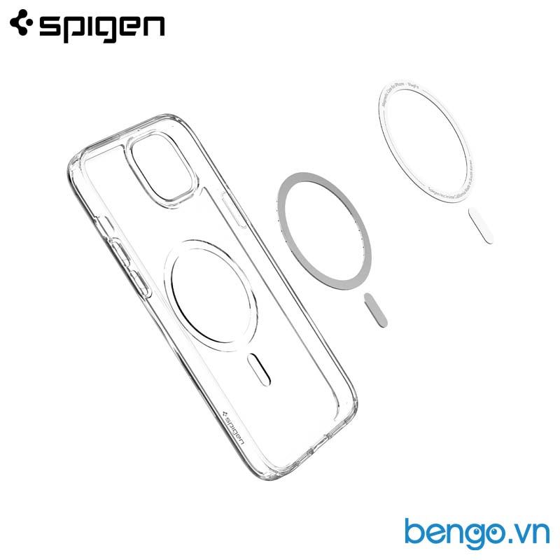 Ốp Lưng iPhone 14 Plus SPIGEN Crystal Hybrid MagFit White
