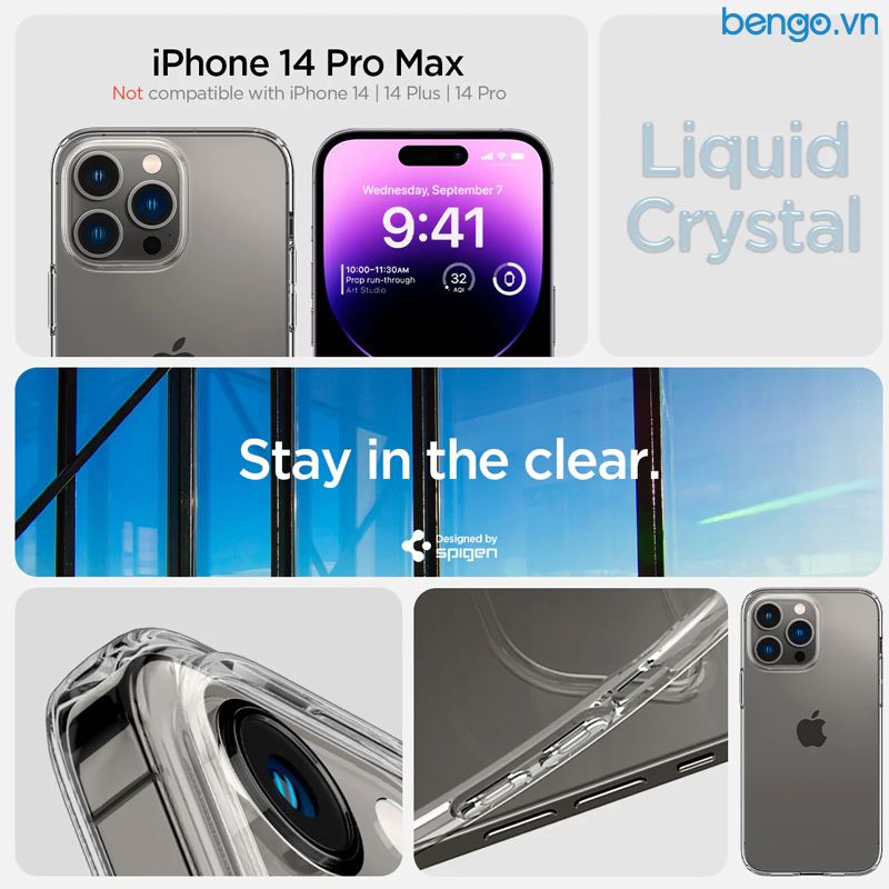 Ốp lưng iPhone 14 Pro SPIGEN Liquid Crystal Clear