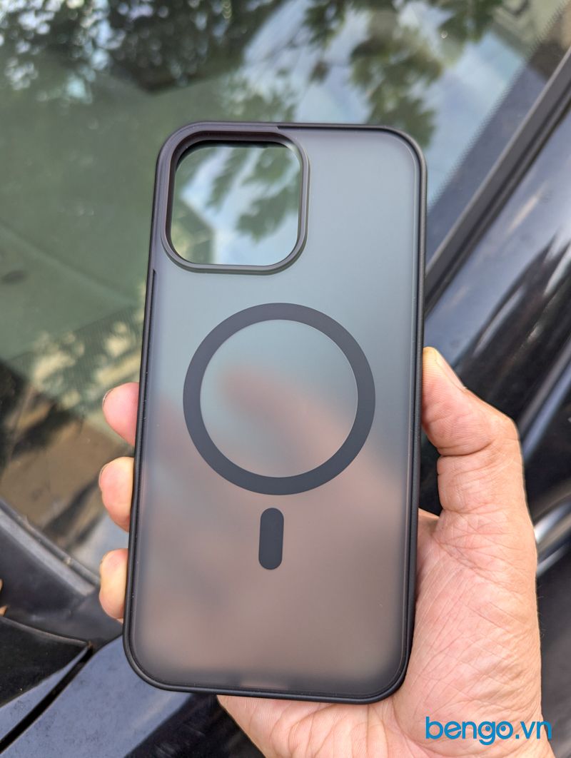 Ốp lưng iPhone 16 Pro Max Bevas Matte Smoke Magnetic (Xám trong mờ)