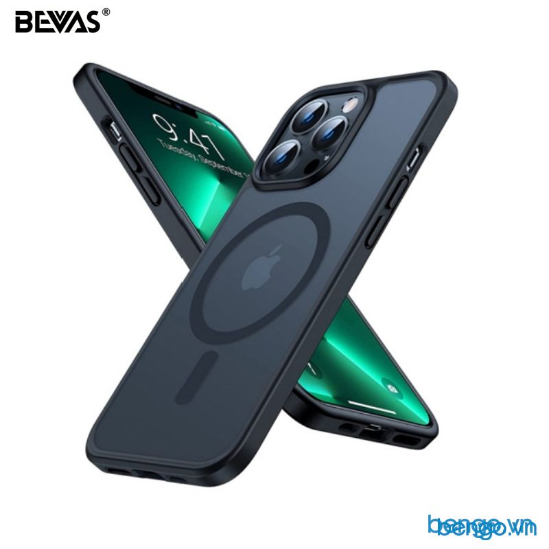 Ốp lưng iPhone 16 Pro Max Bevas Matte Smoke Magnetic (Xám trong mờ)