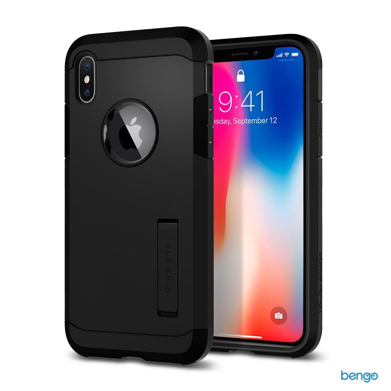 Ốp lưng iPhone X SPIGEN Tough Armor - Matte Black