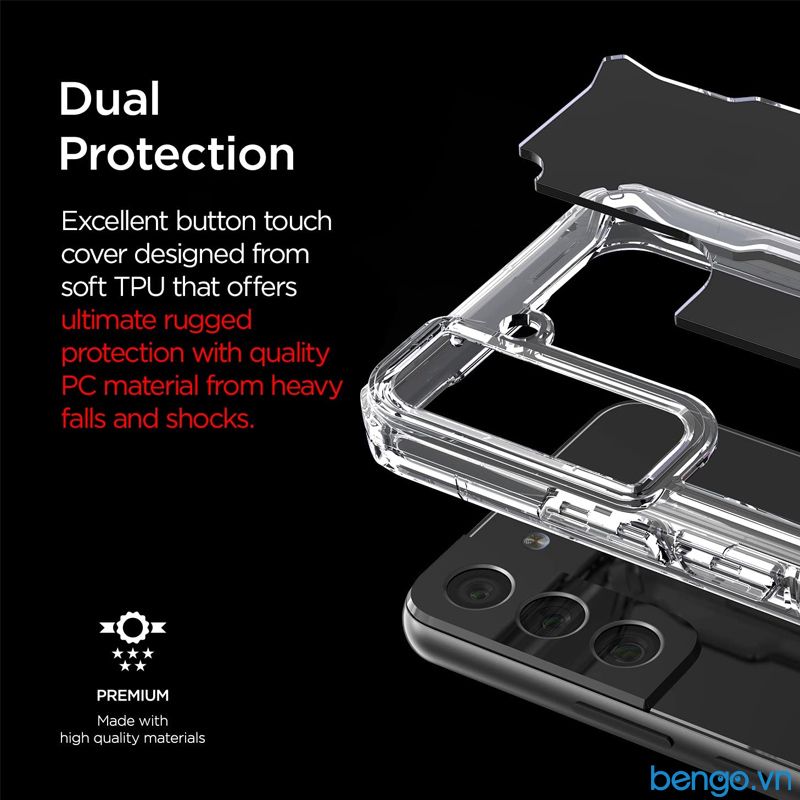 Ốp Lưng Samsung Galaxy S22 VRS Design Terra Guard Crystal
