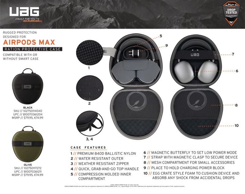 Ốp UAG Ration Protective cho Airpods Max