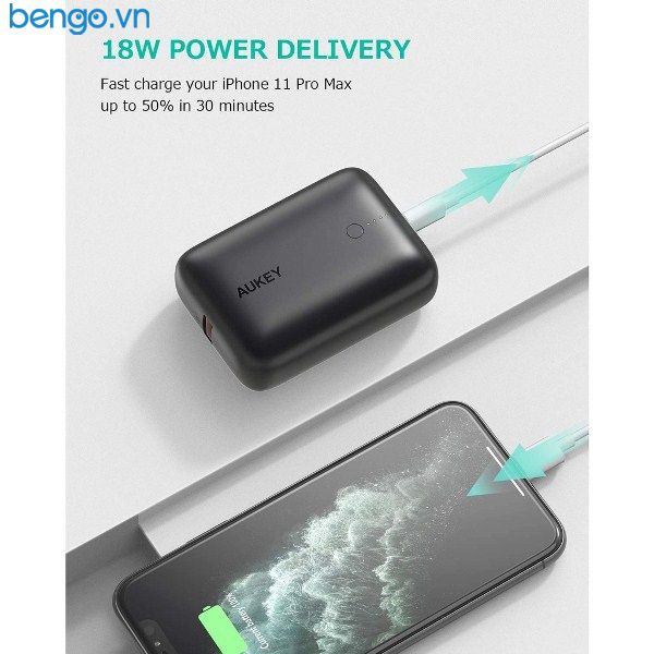 Pin Dự Phòng Aukey 10.000mAh PD 18W Và QC 3.0 - PB-N83S