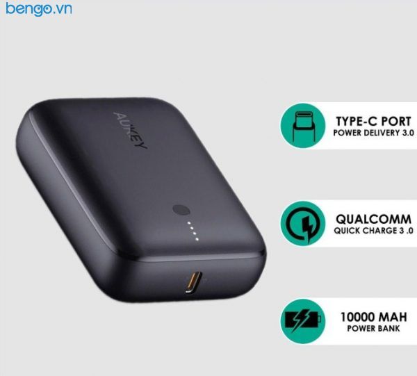 Pin Dự Phòng Aukey 10.000mAh PD 18W Và QC 3.0 - PB-N83S