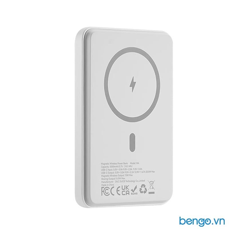 Pin dự phòng MagSafe Duzzona W4 5000mAh 20W - Trắng