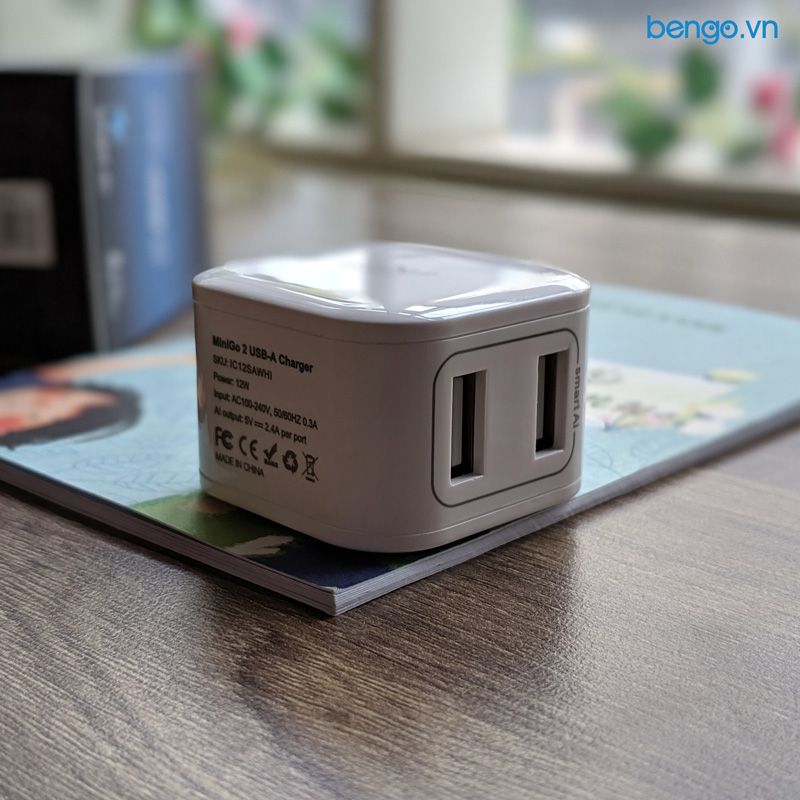 Sạc INNOSTYLE Minigo 2 USB A 12W Smart Charging AI - IC12SAWHI