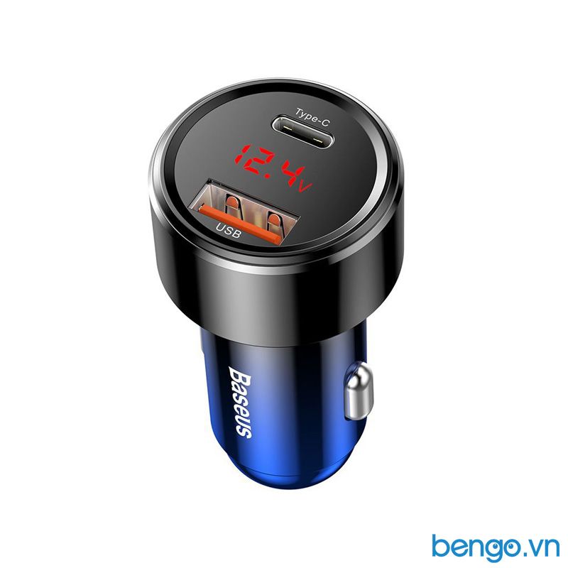 Sạc nhanh đa năng xe hơi Baseus 45W Cổng USB + USB-C PD