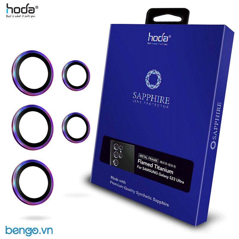 Lens HODA Sapphire bảo vệ camera cho Samsung S23 Ultra (5 vòng)