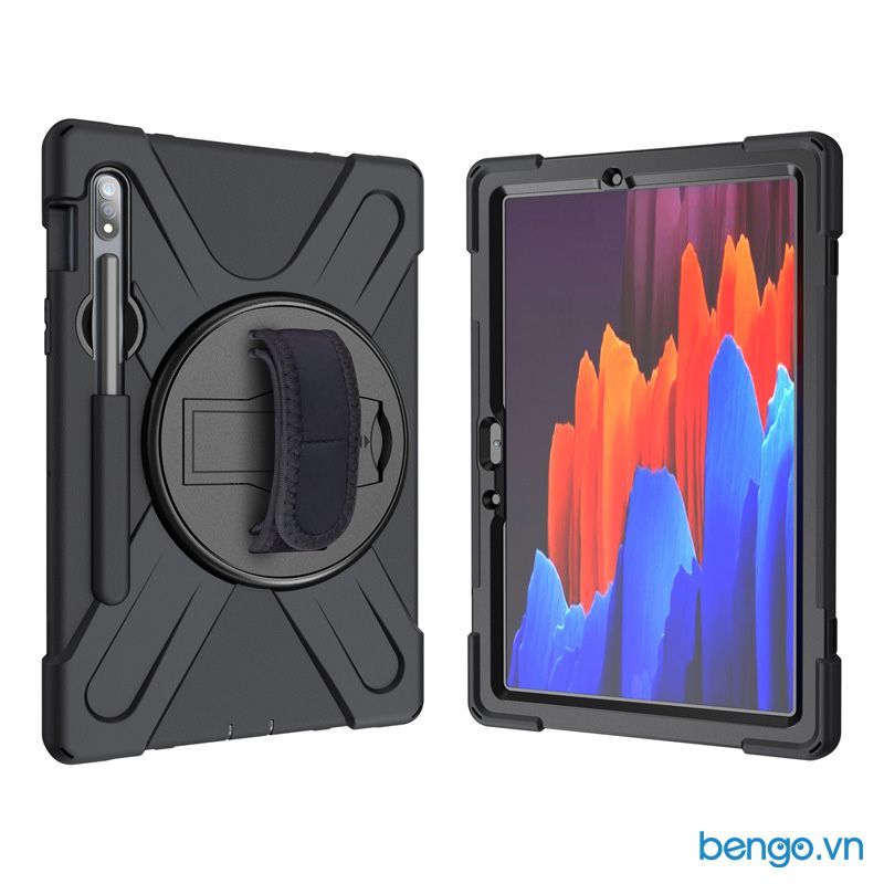 Ốp Lưng Samsung Galaxy Tab S7 Chống Sốc Dựng Máy Có Dây Đeo Vai Và Tay
