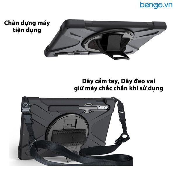Ốp Lưng Samsung Galaxy Tab S7 Chống Sốc Dựng Máy Có Dây Đeo Vai Và Tay