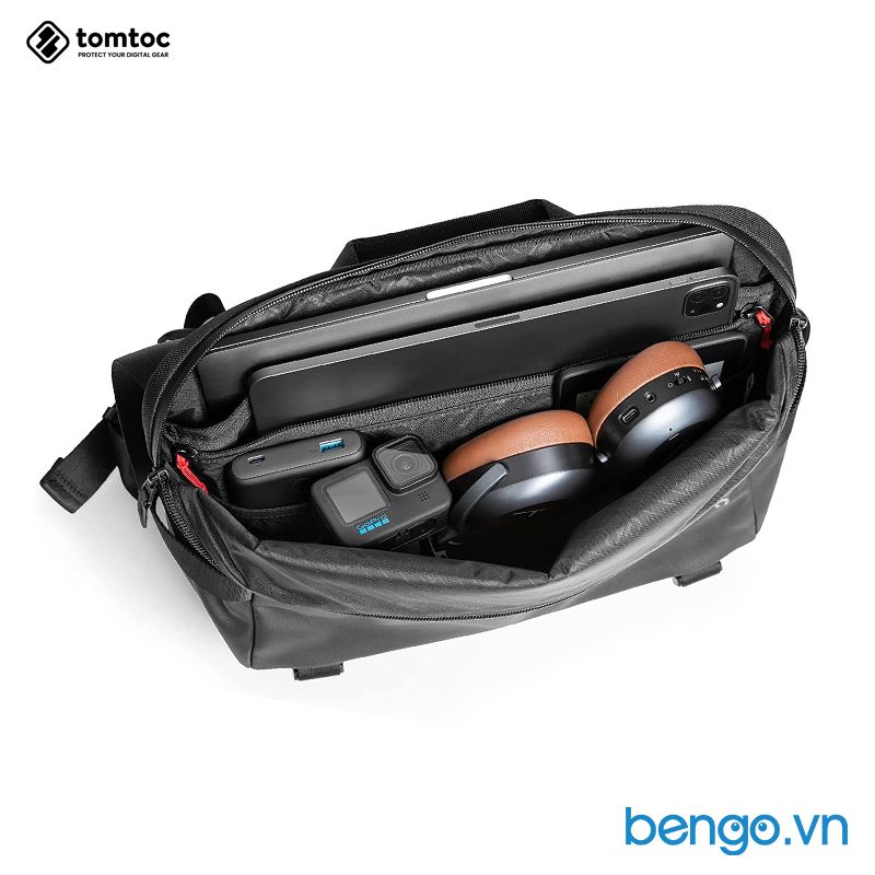 TÚI ĐEO VAI TOMTOC (USA) URBAN CODURA SLING BAG TRAVEL & WORK 13.3-14.2″ H02-C04D01