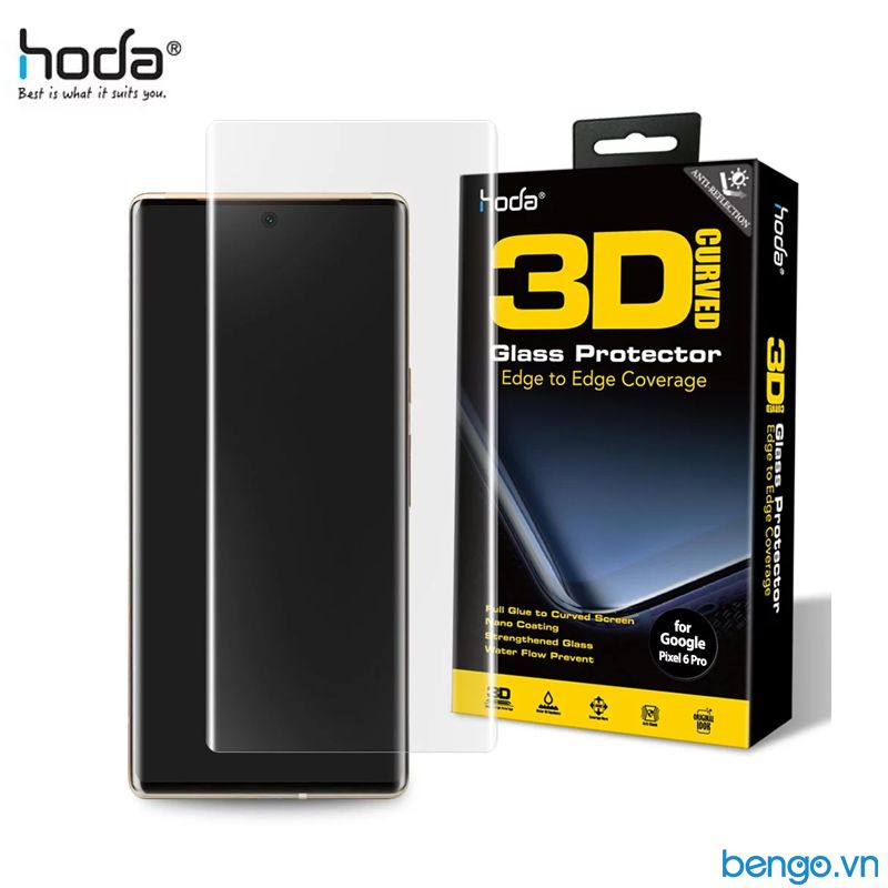 Dán Cường Lực Google Pixel 6 Pro HODA 3D UV Full Glue Chống Phản Chiếu