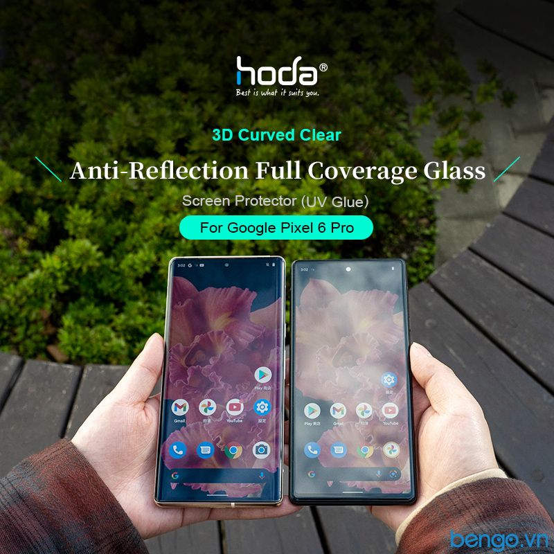 Dán Cường Lực Google Pixel 6 Pro HODA 3D UV Full Glue Chống Phản Chiếu